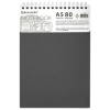 Блокнот А5, 80 л., силиконовый гребень, обложка пластик, клетка, BRAUBERG, серый, 117562 - МСК «Форвард»