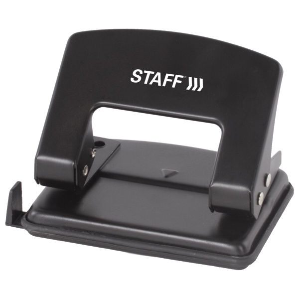 Дырокол металлический STAFF Manager, до 20 листов, черный, 224649