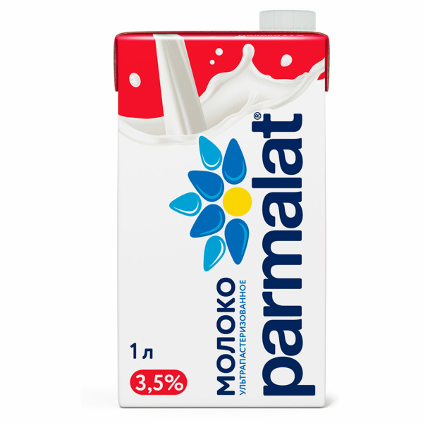 Молоко PARMALAT (Пармалат), жирность 3,5%, ультрапастеризованное, картонная упаковка, 1 л, 502312 ЧЕСТНЫЙ ЗНАК! - МСК «Форвард»