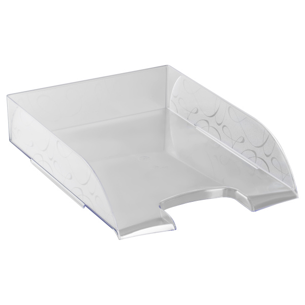 Лоток для бумаг горизонтальный СТАММ "Вега", прозрачный ЛТГ-31342 351623
