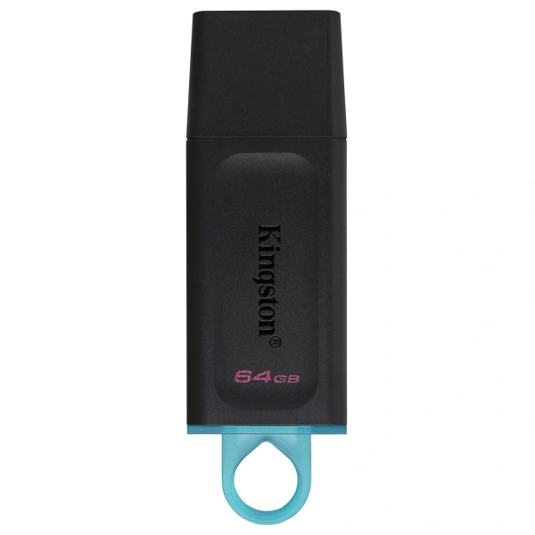 Флеш-диск 64GB KINGSTON DataTraveler Exodia, разъем USB 3.2, черный/бирюзовый, DTX/64GB 513638