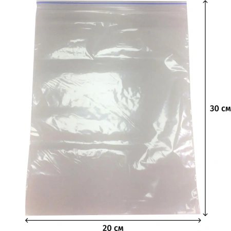 Пакет с замком zip-lock ПВД 20x30 см 60 мкм (100 шт) 1388949 - МСК «Форвард»