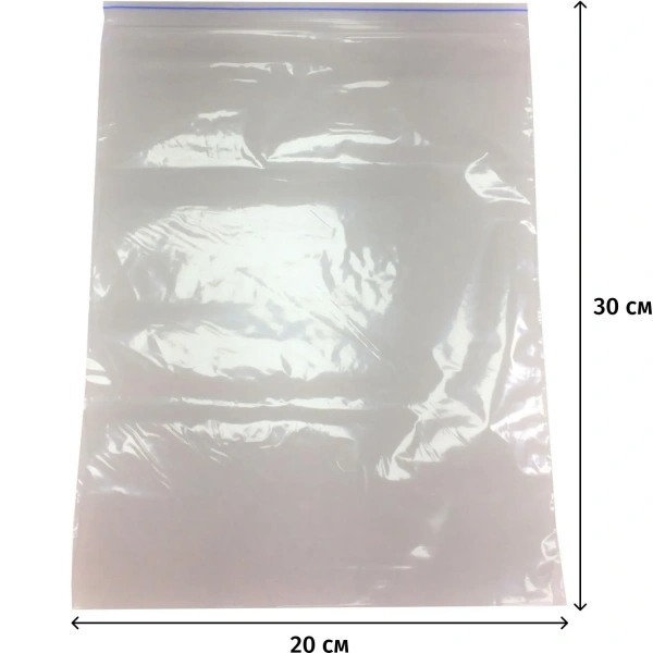 Пакет с замком zip-lock ПВД 20x30 см 60 мкм (100 шт) 1388949 - МСК «Форвард»