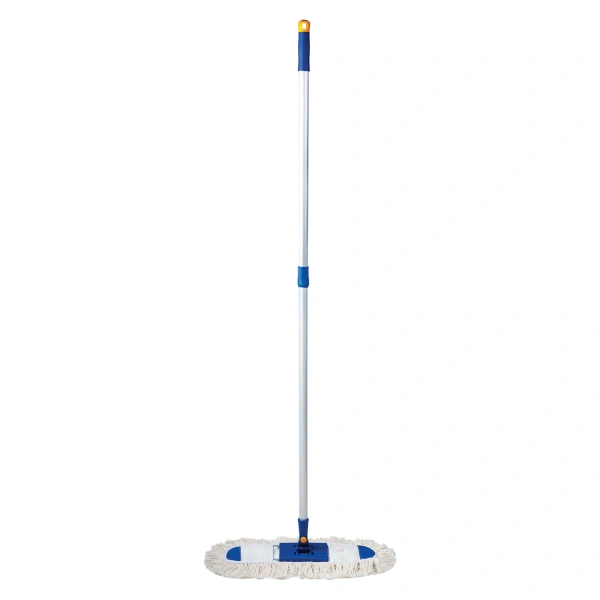 Швабра-рамка 40см, алюмин. телескопический черенок 130см (резьба 1,6см), МОП хлопок, LAIMA, 601464