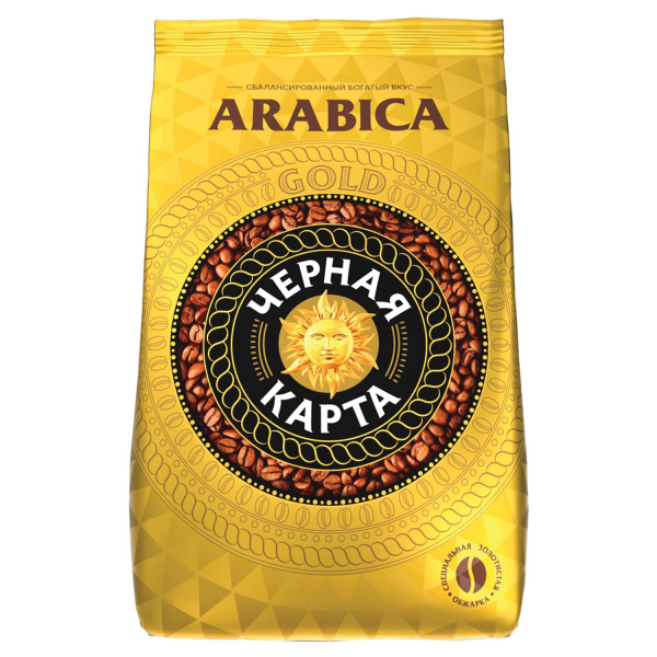 Кофе в зернах ЧЕРНАЯ КАРТА "Gold" 1 кг, 622225