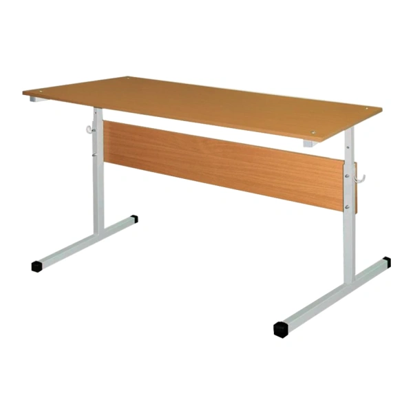 Стол-парта 2-мест. регулир. (ш1200*г500*в520-640мм) рост 2-4, серый каркас, ЛДСП бук, Ш-304 (2-4) , 530714