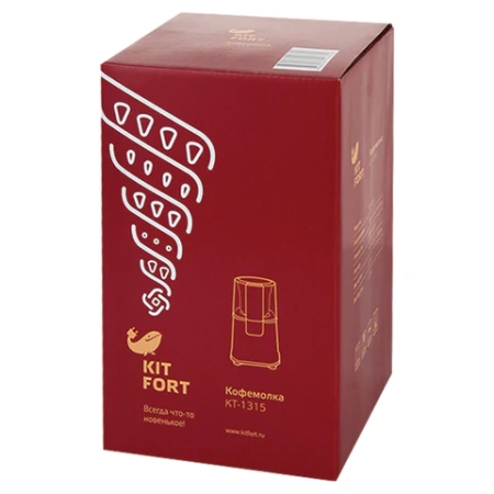 Кофемолка KITFORT КТ-1315, 180 Вт, вместимость 60 г, металл, серебро 454865 - МСК «Форвард»