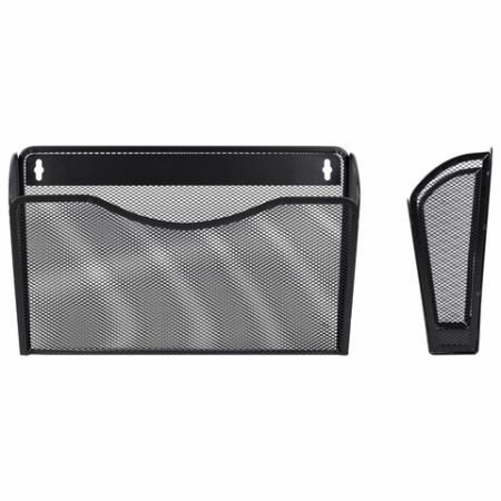 Лотки для бумаг настенные BRAUBERG «Germanium», 3 штуки, А4, 215×355×95 мм, металл, черные, 237968 - МСК «Форвард»