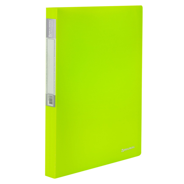 Папка 40 вкладышей BRAUBERG "Neon", 25мм, неоновая зеленая, 700мкм, 227452