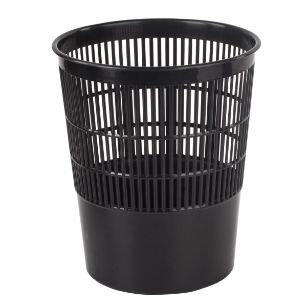 Корзина для бумаг BRAUBERG сетчатая, 14л, черная, 237003