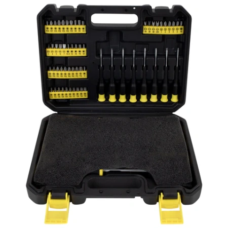 Набор отверток и бит, 65 предметов, двухкомпонентные рукоятки, пластиковый кейс, ГРАНДМАСТЕР, 671334 - МСК «Форвард»
