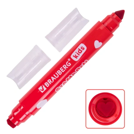 Фломастеры-штампы двусторонние "FUNNY STAMPS", 8 цветов, BRAUBERG KIDS, картонная коробка с европодвесом, 152179 - МСК «Форвард»