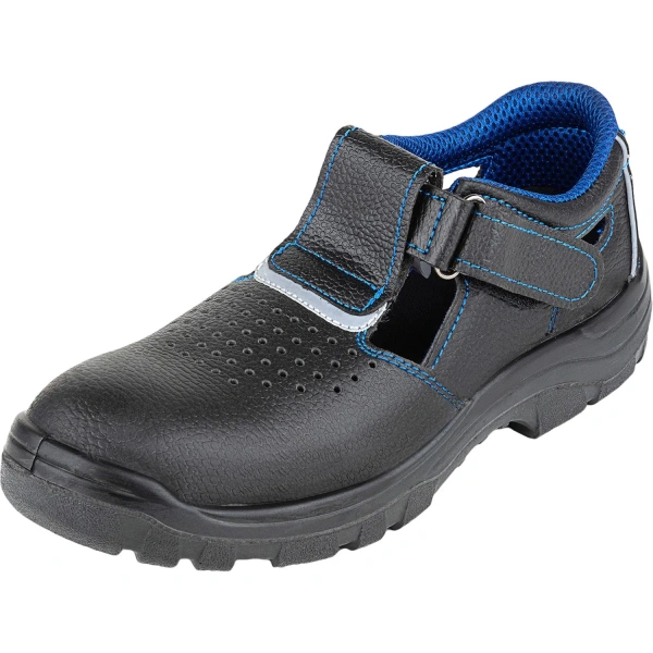 Полуботинки с перфорацией (сандалии) Prosafe 21 ПУ из кожи с металлическим подноском чёрные (размер 37) 1413839 минпромторг - МСК «Форвард»