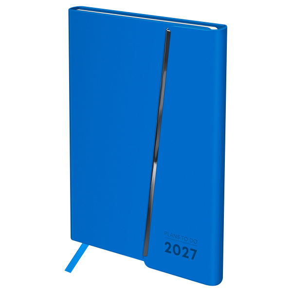 Ежедневник датированный 2027г., А5, 176л., твердый переплет, кожзам Soft touch, BG "Magnet. Blue", синий, магнитный клапан DdА5_67948 389947