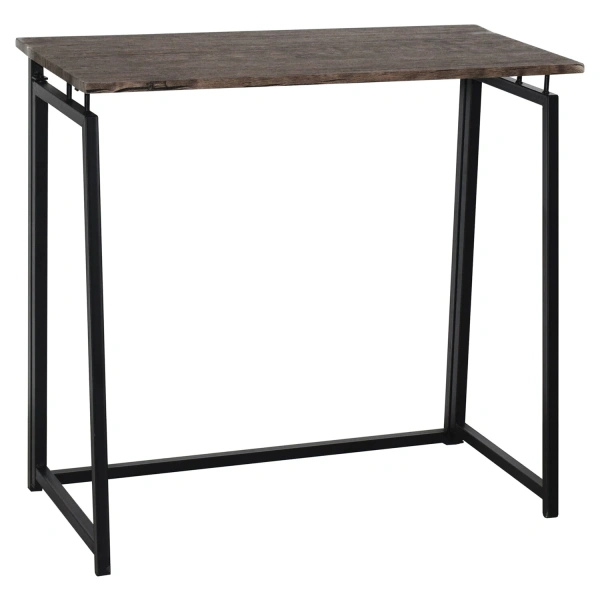 Стол на металлокаркасе BRABIX LOFT CD-001 (ш800*г440*в740мм), складной, цвет морёный дуб, 641209