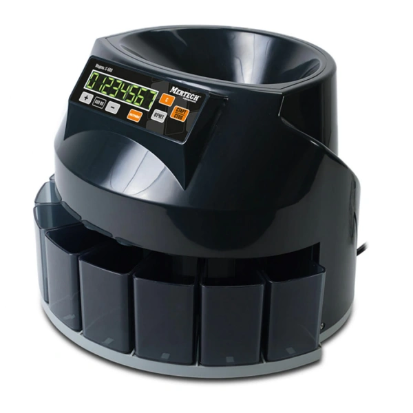 Счетчик-сортировщик монет MERTECH C-500, 300 монет/мин., загрузка 2000 монет, 8 приемных лотков 5020 290812