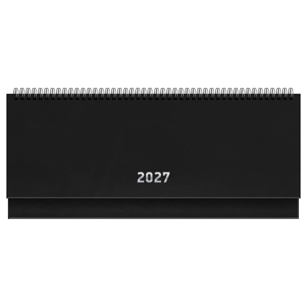 Планинг датированный 2027г., 64л., 285*100, бумвинил, BG, чёрный Pd_68423 392441
