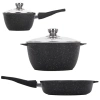 Набор посуды (сковорода 26 см, кастрюля 5 л, ковш 1,7 л, 2 съемных ручки, 2 крышки), МЕЧТА "Гранит Black", 001802 700722 - МСК «Форвард»