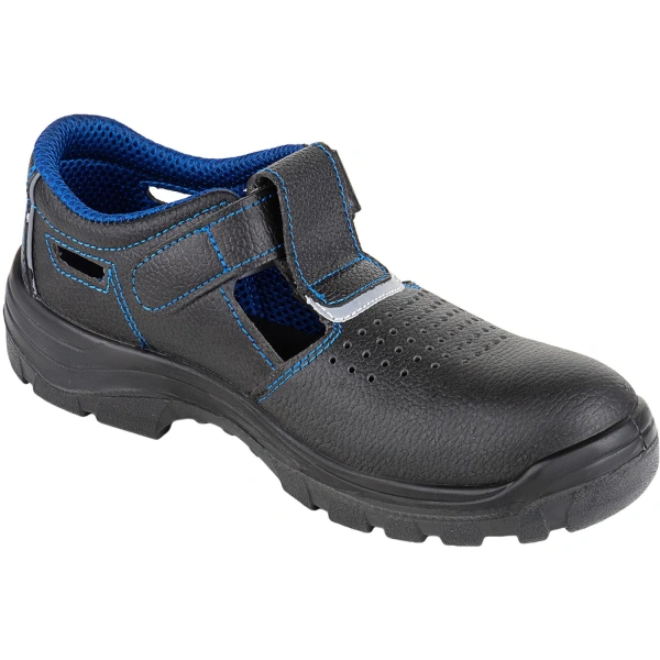 Полуботинки с перфорацией (сандалии) Prosafe 21 ПУ из кожи с металлическим подноском чёрные (размер 37) 1413839 минпромторг - МСК «Форвард»