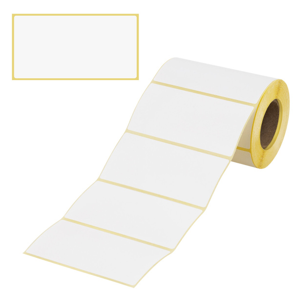 Этикетка термотрансферная ПОЛУГЛЯНЕЦ (100х50 мм), 500 этикеток в ролике,  111978