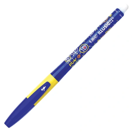 Ручка стираемая гелевая с грипом BIC "Gelocity Illusion", СИНЯЯ, корпус синий, линия 0,3 мм, 516518 144418 - МСК «Форвард»