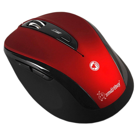 Мышь беспроводная Smartbuy 612AG, бесшумная работа кнопок, красный, 5btn+Roll 264129 - МСК «Форвард»