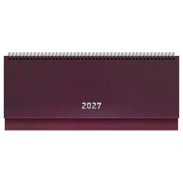 Планинг датированный 2027г., 64л., 285*100, бумвинил, BG, бордовый Pd_68421 392439