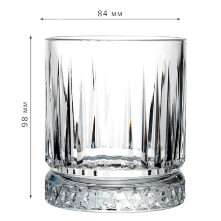 Стакан низкий, объем 355 мл, КОМПЛЕКТ 4 штуки, стекло, PASABAHCE "ЭЛИЗИЯ", фирменная подарочная упаковка, 520004 700593 - МСК «Форвард»