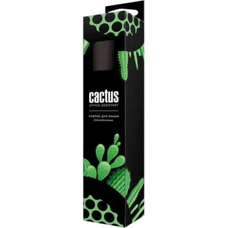 Коврик для мыши Cactus Black Mesh 250x200x3мм черный с рисунком 1844475 - МСК «Форвард»
