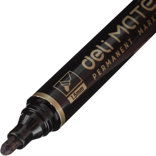 Маркер перманентный Deli Mate EU10220 черный 1.5-3 мм круглый наконечник 1675991 - МСК «Форвард»