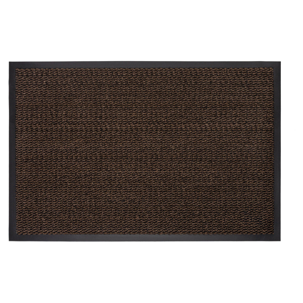 Коврик входной ИЗНОСОСТОЙКИЙ влаговпитывающий 80х120см толщина 8мм ТАФТИНГ корич LAIMA EXPERT 606886