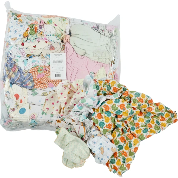 Ветошь фланель цветная 10 кг (размер лоскута 40x60 см) 1675508 минпромторг - МСК «Форвард»