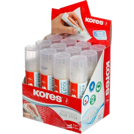 Клей-карандаш Kores 21 г прозрачный 716578 - МСК «Форвард»