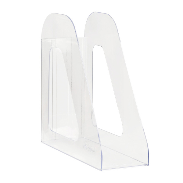 Лоток вертикальный для бумаг СТАММ "Фаворит" (233х240 мм), ширина 90 мм, прозрачный, ЛТВ-30498 235794