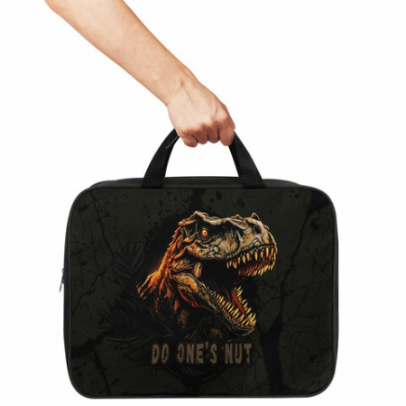 Папка на молнии с ручками BRAUBERG А4, 1 отделение, полиэстер, 80 мм, "Dino attack", 272179 - МСК «Форвард»