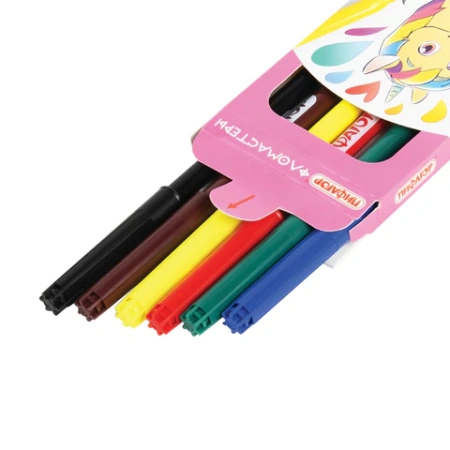 Фломастеры ПИФАГОР "ЕДИНОРОГ", 6 цветов, вентилируемый колпачок, 152447 - МСК «Форвард»