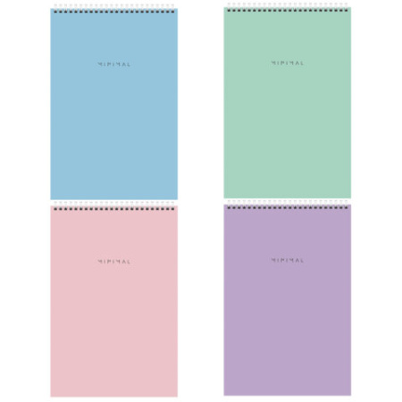 Блокнот БОЛЬШОЙ ФОРМАТ А4 198х297 мм, 80 л., гребень, подложка, клетка, BRAUBERG "Minimal Pastel", 116425 - МСК «Форвард»