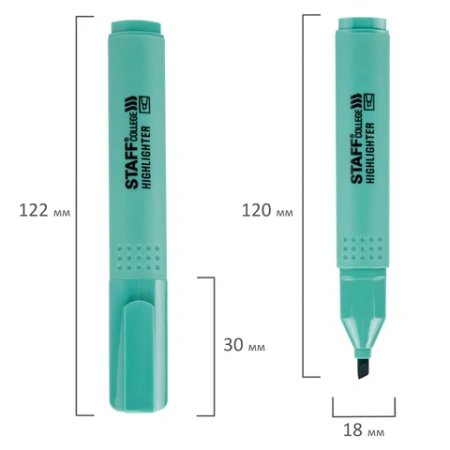 Набор текстовыделителей 4 ПАСТЕЛЬНЫХ ЦВЕТА, АССОРТИ, STAFF College "STICK PASTEL", линия письма 1-4 мм, скошенный наконечник, 152531 - МСК «Форвард»