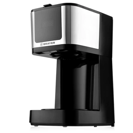 Кофеварка капельная BRAYER BR1125, 900 Вт, объем 1,25 л, LED-дисплей, термокружка в ПОДАРОК, черная 456901 - МСК «Форвард»