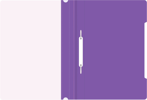 Скоросшиватель Бюрократ пластик PS20VIO A4 прозрач.верх.лист фиолетовый 0.12/0.16 - МСК «Форвард»