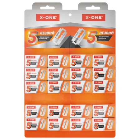 Сменные лезвия из нержавеющей стали для безопасных бритв, 5 штук, Х-ONE (ИКС-УАН), 700038 - МСК «Форвард»