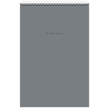 Блокнот БОЛЬШОЙ ФОРМАТ А4 198х297 мм, 80 л., гребень, подложка, клетка, BRAUBERG "Minimal Classic", 116424 - МСК «Форвард»