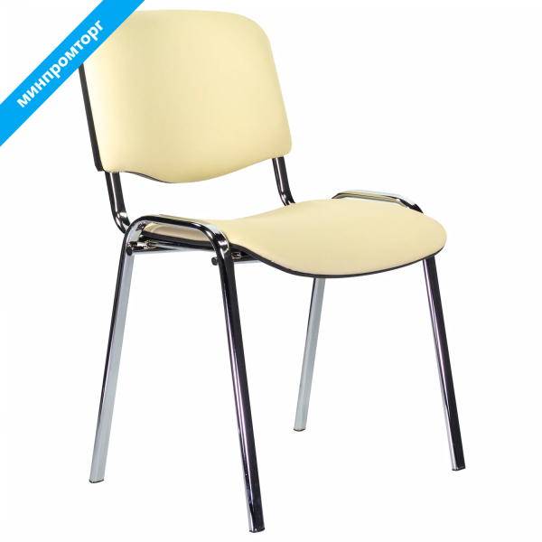 Стул STAFF Iso Lite CF-008, хром, кожзам бежевый (Z-21), 532568