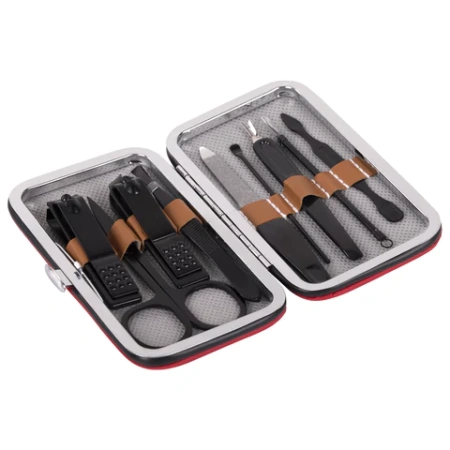 Универсальный набор для маникюра и педикюра 9 в 1 в футляре, MINI, красный, WBZ (ВБЗ), 609493 - МСК «Форвард»