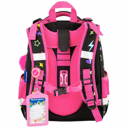 Ранец BRAUBERG PREMIUM, 2 отделения, с брелоком, "Headphones", велюровая нашивка, 38х29х16 см, 273100 - МСК «Форвард»