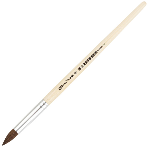 Кисть пони, ArtSpace, круглая №09, пакет, европодвес упаковка 10шт  PH9_14501 249558