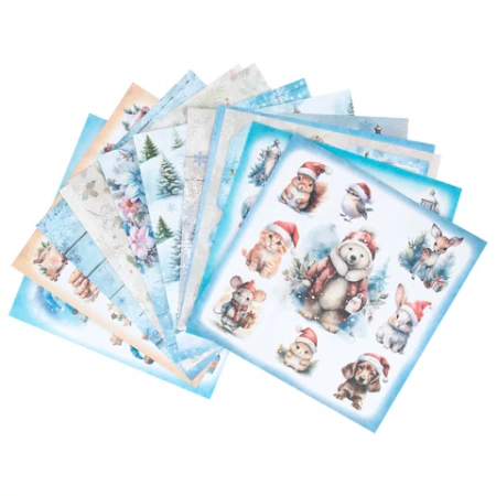 Бумага для скрапбукинга 30х30 см "Новогодний дизайн", двусторонняя, 12 листов, 180 г/м2, ОСТРОВ СОКРОВИЩ, 665438 - МСК «Форвард»