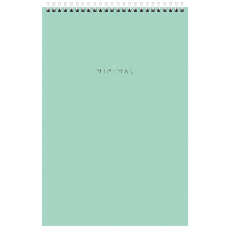 Блокнот БОЛЬШОЙ ФОРМАТ А4 198х297 мм, 80 л., гребень, подложка, клетка, BRAUBERG "Minimal Pastel", 116425 - МСК «Форвард»