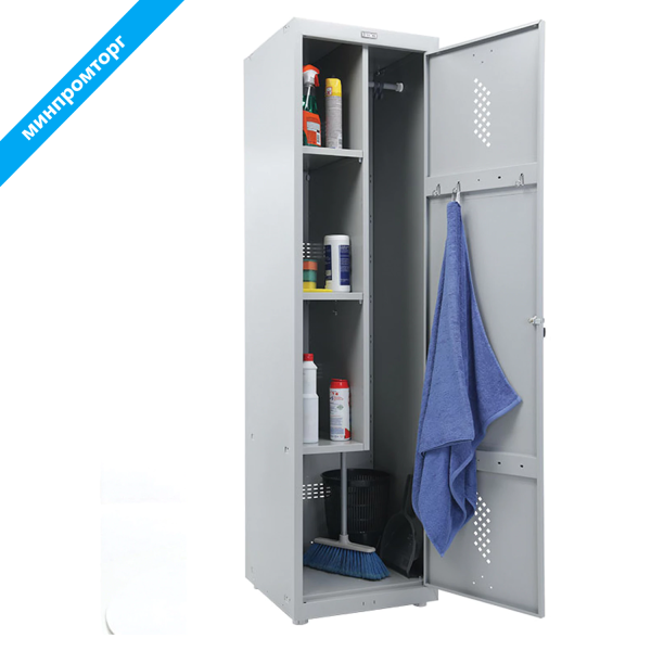 Шкаф металлический хозяйственный ПРАКТИК "LS-11-50", 2 отделения,(в1830*ш500*г500мм;27кг), разборный  290535