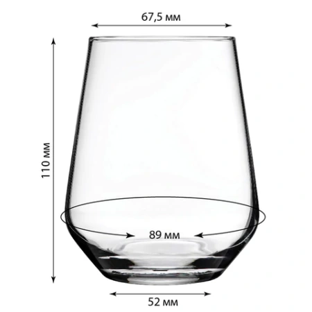 Стакан низкий, объем 425 мл, КОМПЛЕКТ 4 штуки, стекло, PASABAHCE "АЛЛЕГРА", фирменная подарочная упаковка, 41536 700594 - МСК «Форвард»